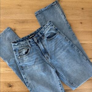 Side Slit High Rise Jeans